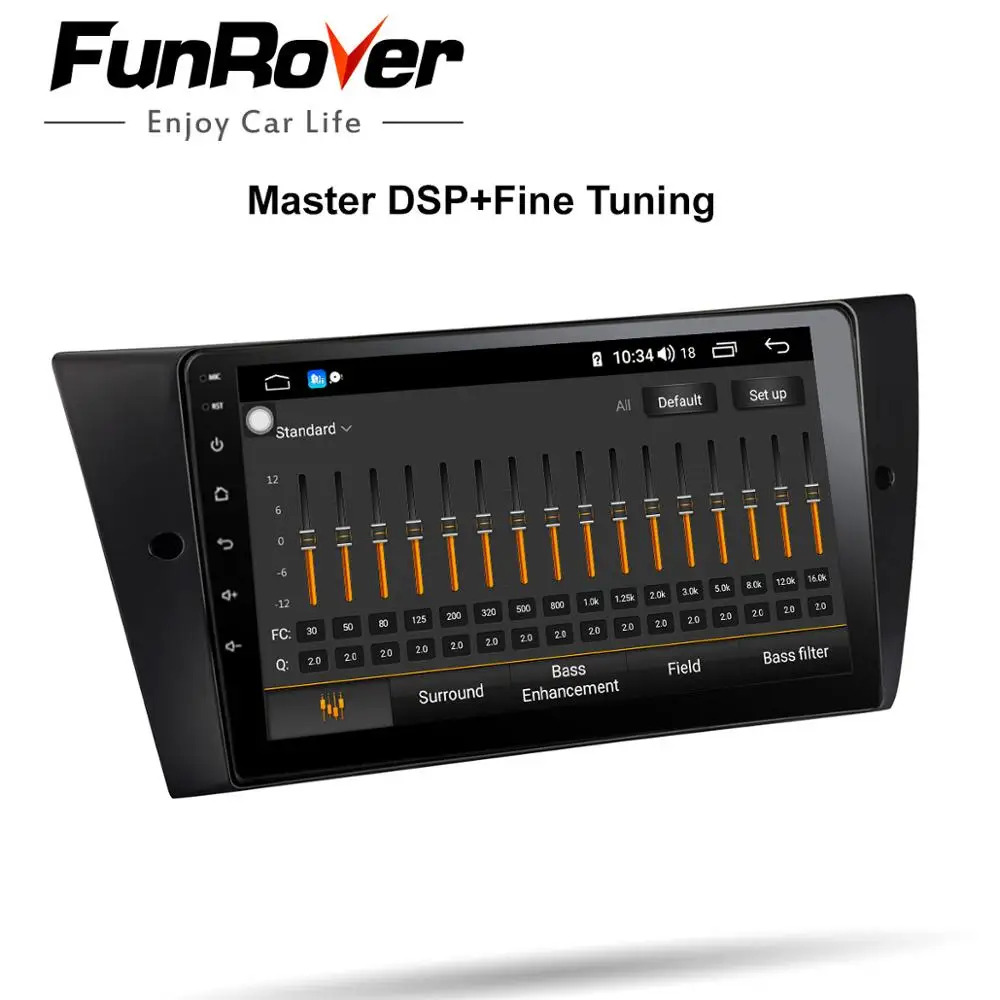Funrover IPS android 9 0 автомобильный dvd мультимедийный плеер навигация GPS для BMW 320 328 3
