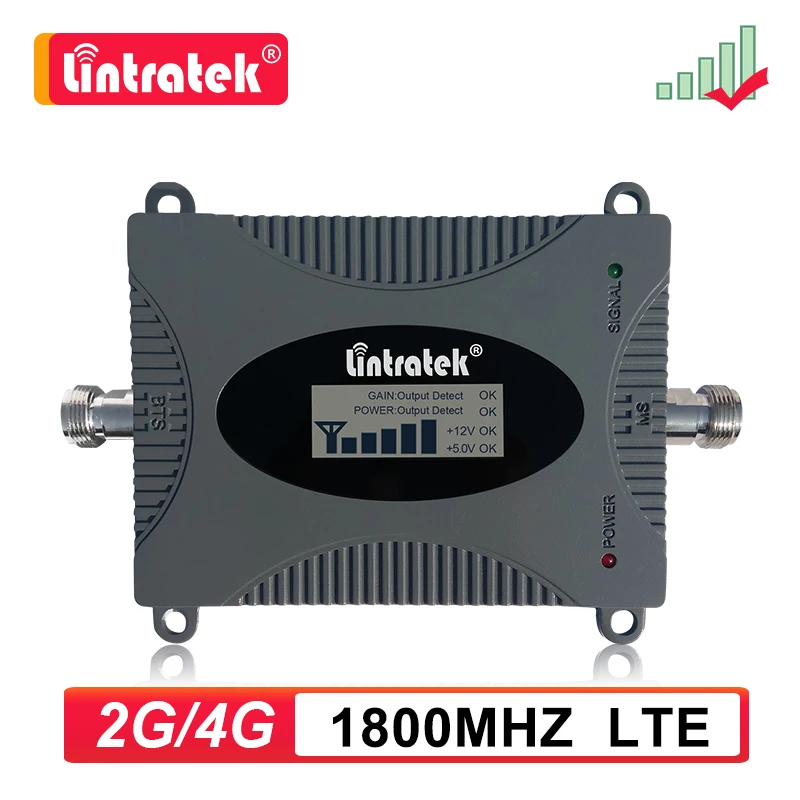 Lintratek 4G LTE 1800MHz DCS Мобильный телефон усилитель сигнала GSM 1800 B3 ретранслятор ЖК
