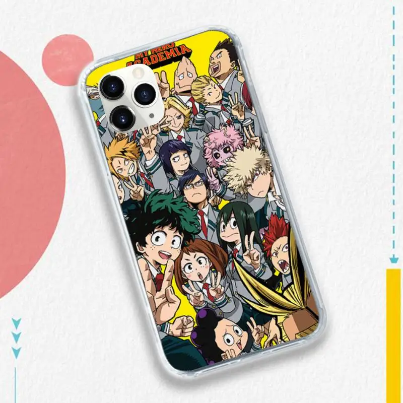 

Japan Anime My Hero Academia Phone Case for iPhone 11 12 pro XS MAX 8 7 6 6S Plus X 5S SE 2020 XR