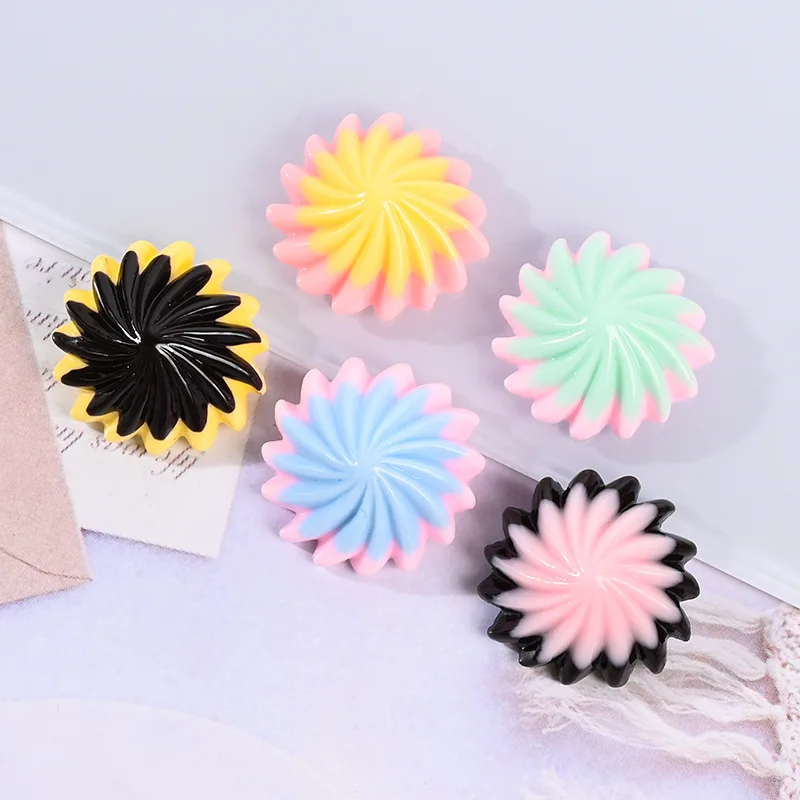 20 шт. красочный Кабошон из смолы с плоской задней стороной кавайная имитация еды