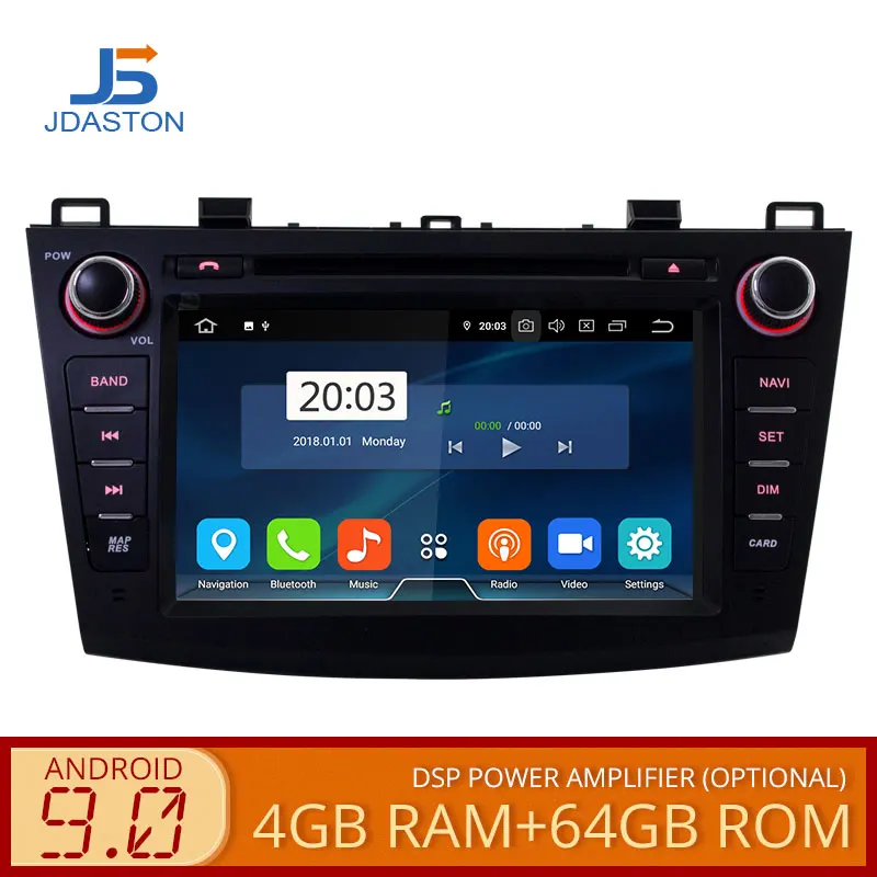 JDASTON Android 9,0 автомобильный dvd-плеер для Mazda 3 2009-2012 wifi Мультимедиа gps Навигация стерео 2 Din автомагнитола аудио авто видео