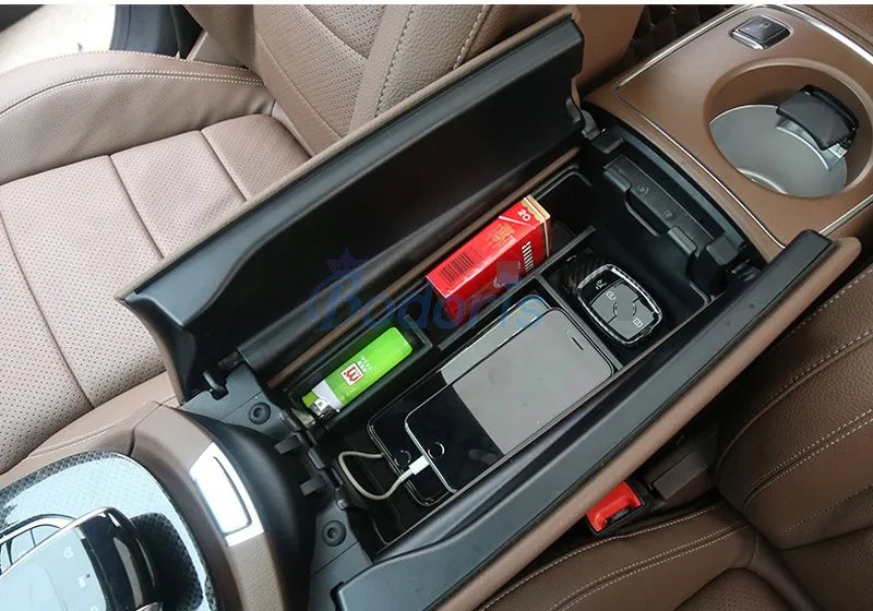 Автомобильный органайзер для Mercedes Benz E Class W213, центральный подлокотник, коробка для хранения перчаток, аксессуары для стайлинга автомобилей