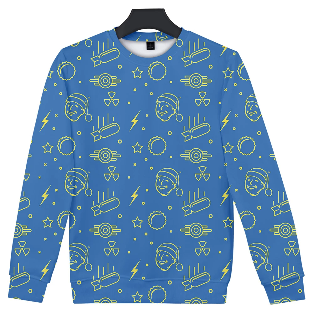 

Fashion Trendy Christmas 3D printed O-Neck Sweatshirts Boys/Girls Long Sleeve Capless Sweatshirt Adult/Child Hatless Sweatshirt