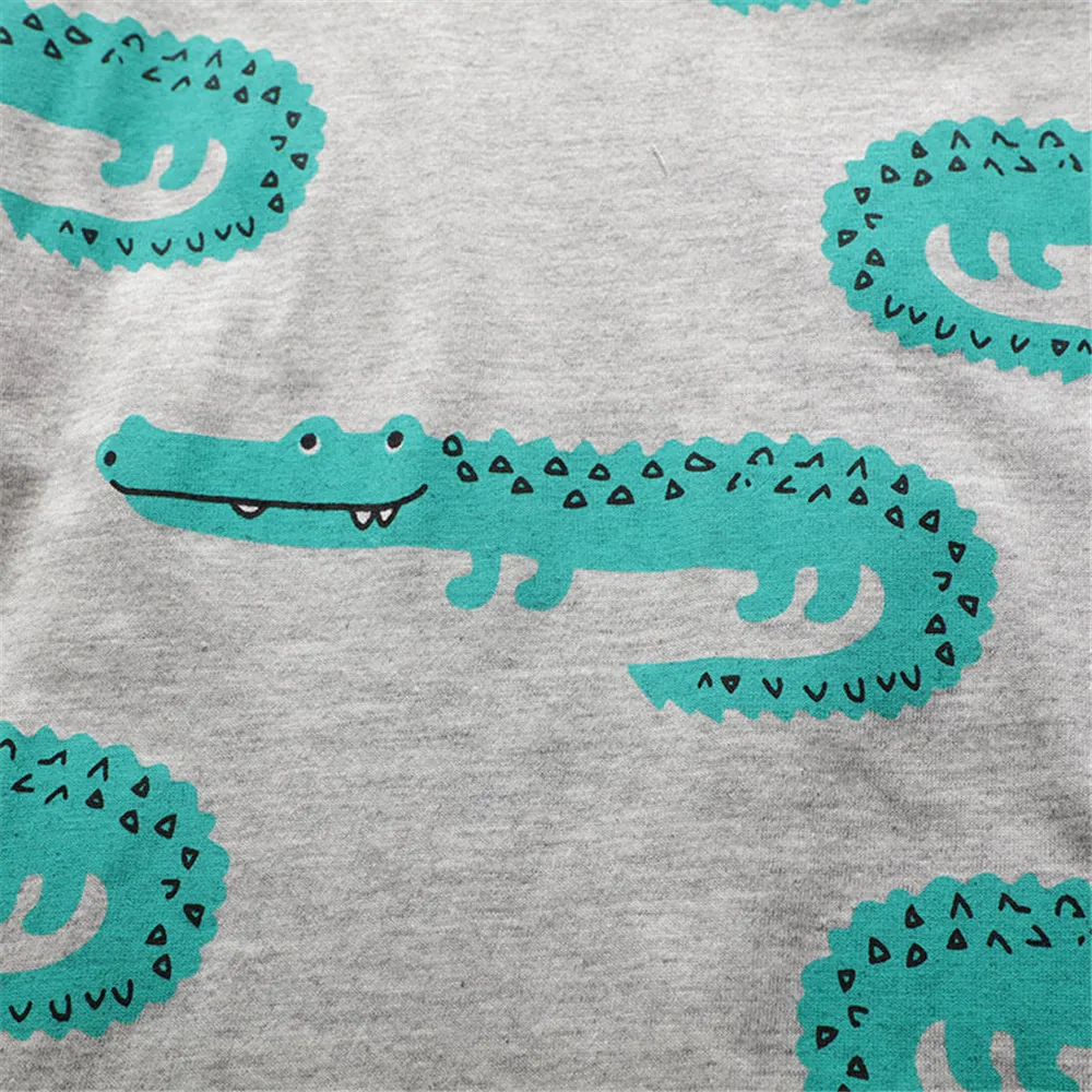 

Jumping Meters Children T shirt for Boy Cartoon Clothing Baby Boy Summer Tops Kids Tee Shirt Animal Pattern Cotton Boy Clothes
