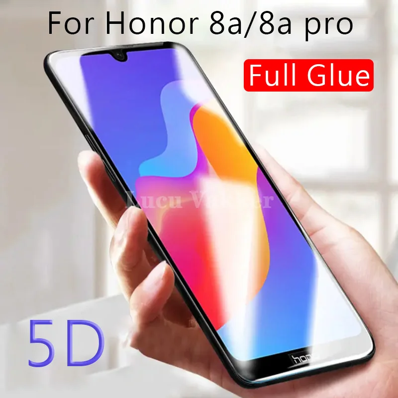 Чехол для honor 8a pro, чехол, 5d полное клеевое закаленное стекло для huawei honor 8a 8 a a8 8apro, защитная пленка для экрана 8a
