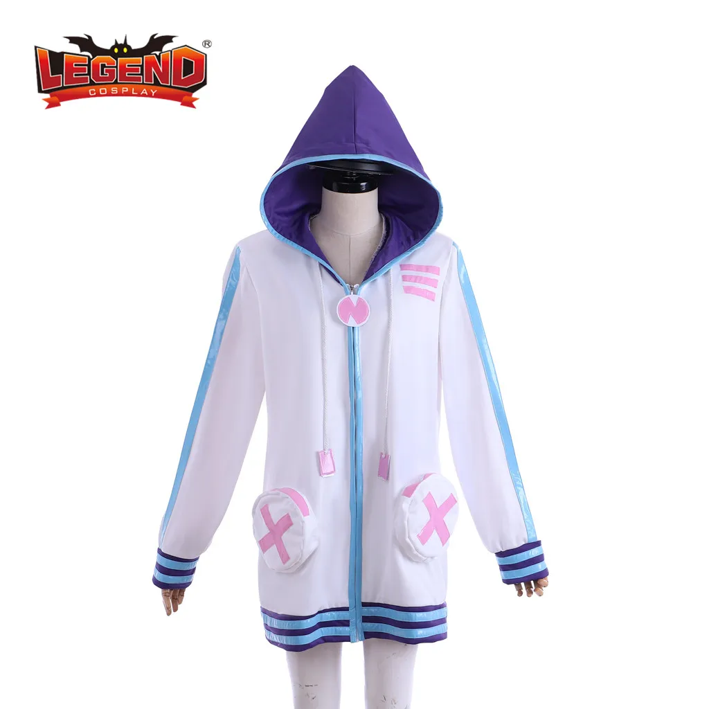 Косплэй Легенда Нептун Hyperdimension Neptunia костюм Толстовки с капюшоном на молнии