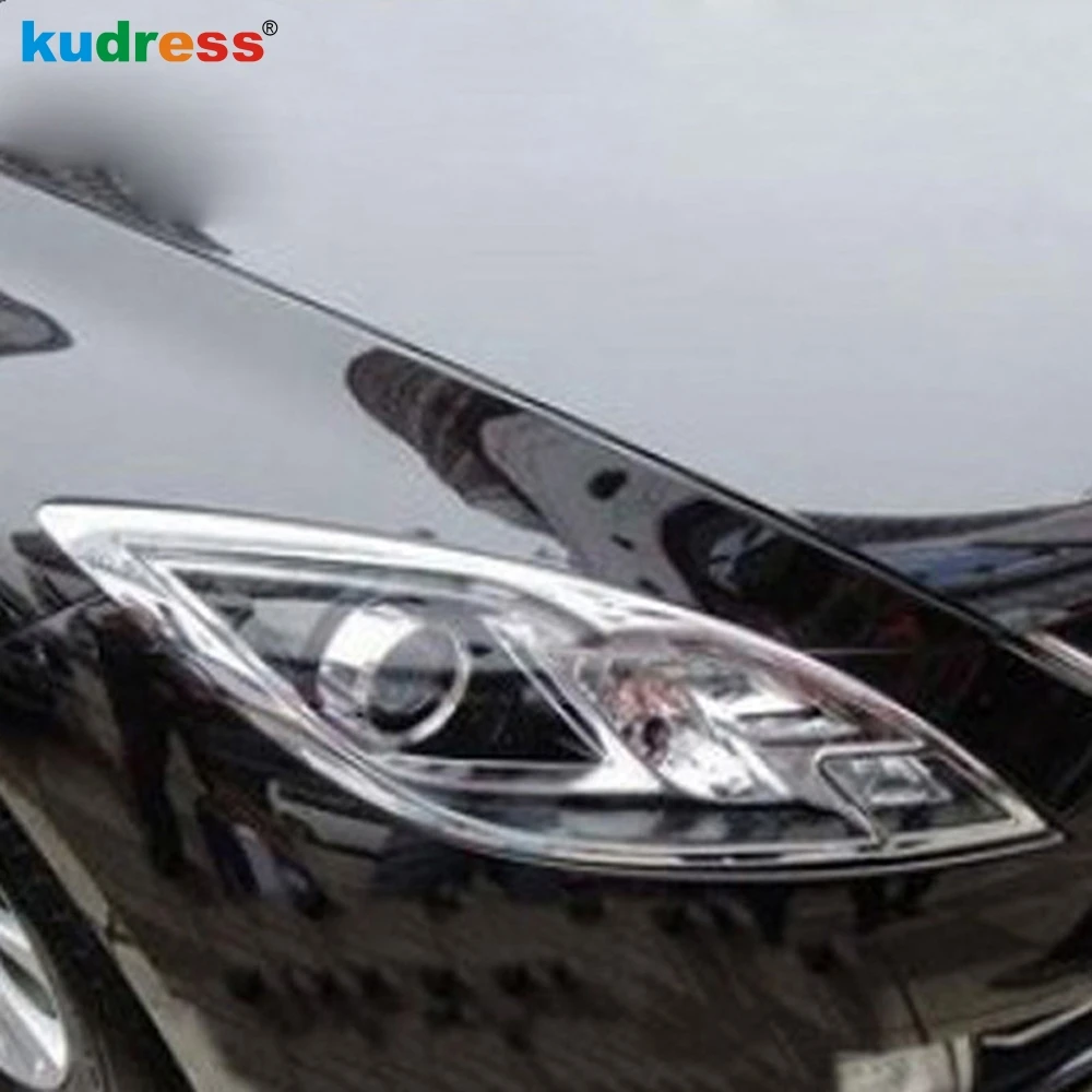Передняя фара для Mazda 6 2009 2010 2011 2012 Sedan 4-door ABS Chrome крышка фары отделка корпуса