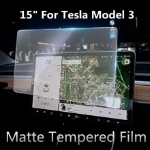For Tesla Model 3 Y Accessories Matte Tempered Glass Center Control Touchscreen Car Touch Screen Protector Film