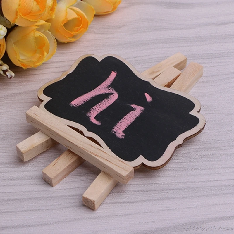 

3Pcs Mini Wooden Blackboard Chalkboard Stand for Wedding Party Table Decor Tags N25 20 Dropshipping