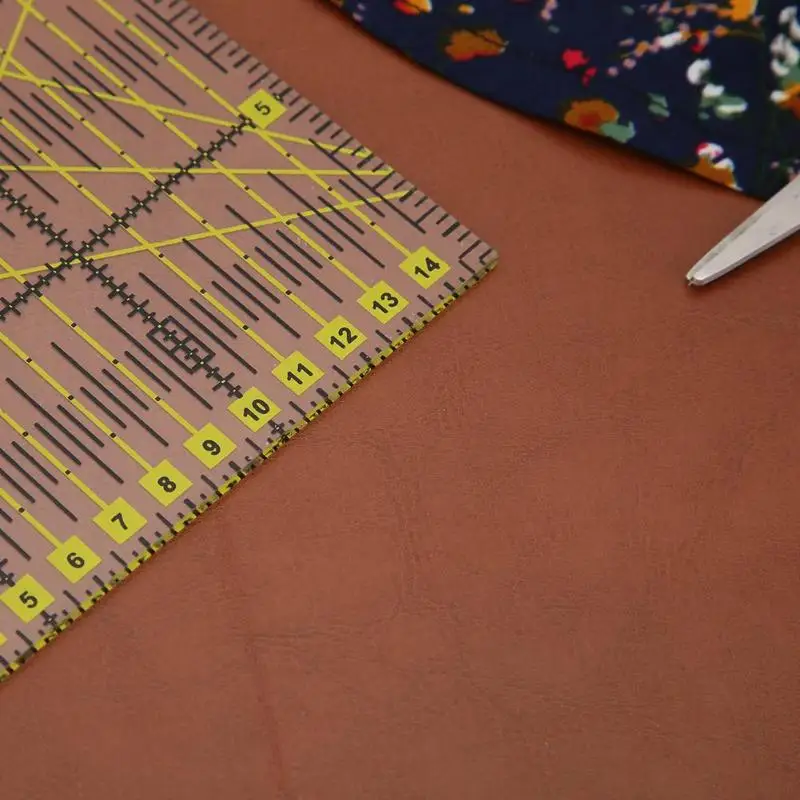 DIY квадратные Лоскутные Ноги Портной Пряжа Ткань режущие линейки швейные
