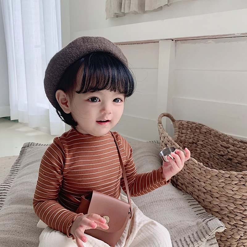 Футболка для девочек платье на весну и осень новинка 2019 детская нижняя рубашка с