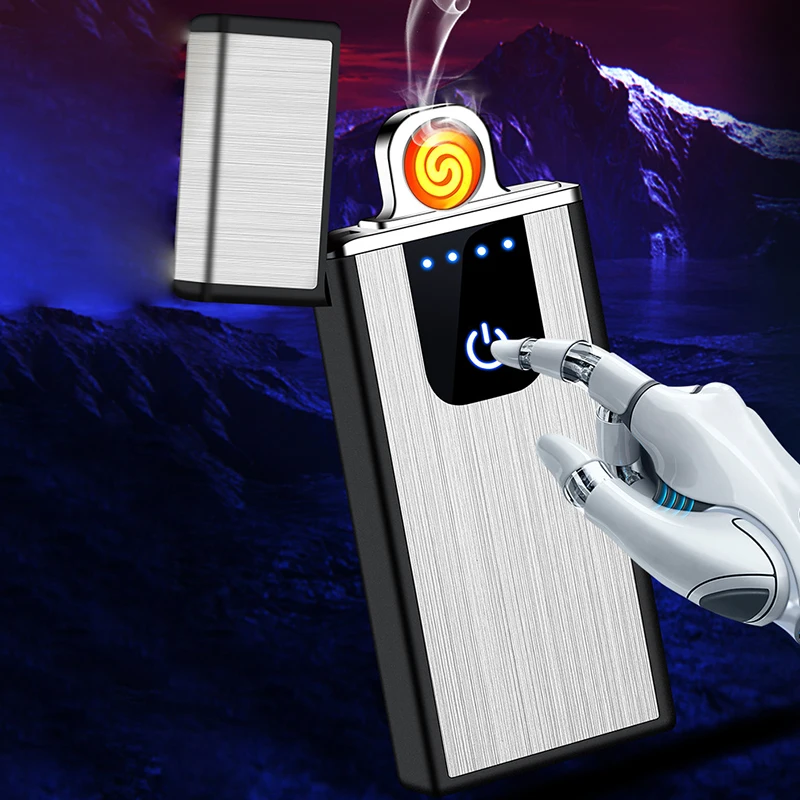 

Double-sided Heating Wire Metal Stain USB Recharge Lighters Smoking Electric Ciagr Cigarette Rechargeable Lighter Accessories