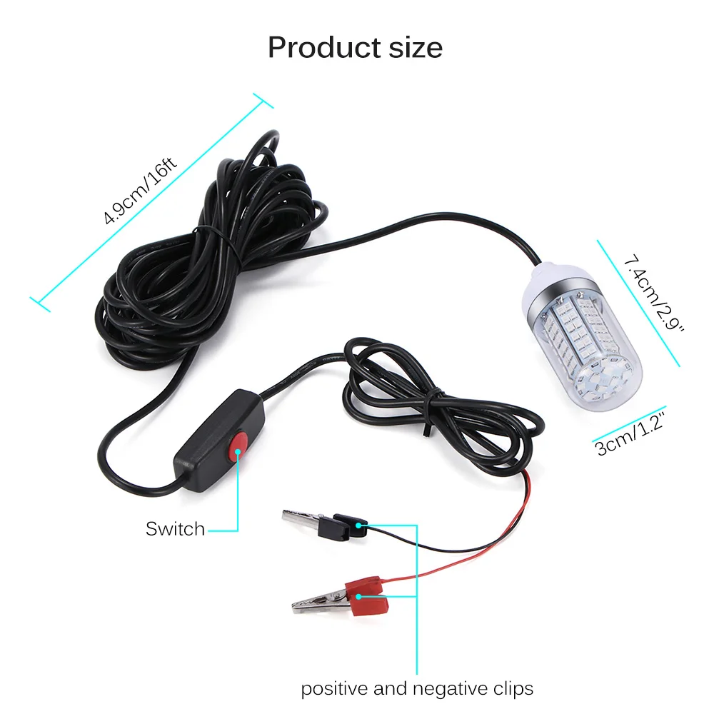 Рыболовный светильник 12 В 108 шт. 2835 Светодиодный наживка с подсветкой для