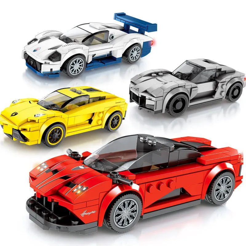 Without Original Box Creator Technic Metro 6R4 R5 Макси турбо Чемпион Супер гоночный автомобиль запчасти ралли строительные блоки наборы Кирпичи Детские комплекты MOC - Цвет: Without Original Box