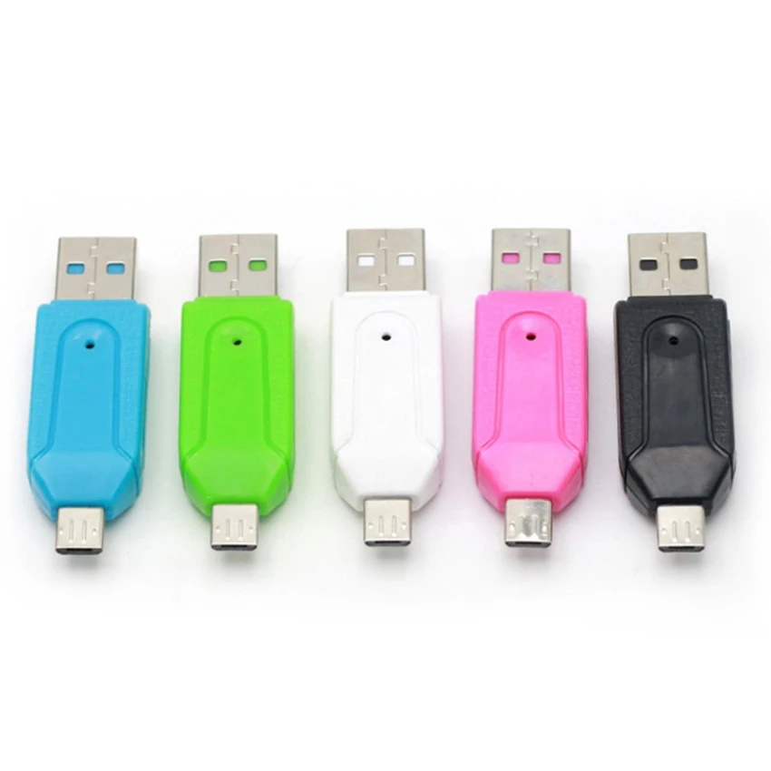 

2-in-1 USB 2.0 SD Card Reader Memory Card Reader Adapter for SDXC, SDHC, SD, MMC, RS-MMC, Micro SDXC, Micro SD, Micro SDHC Card