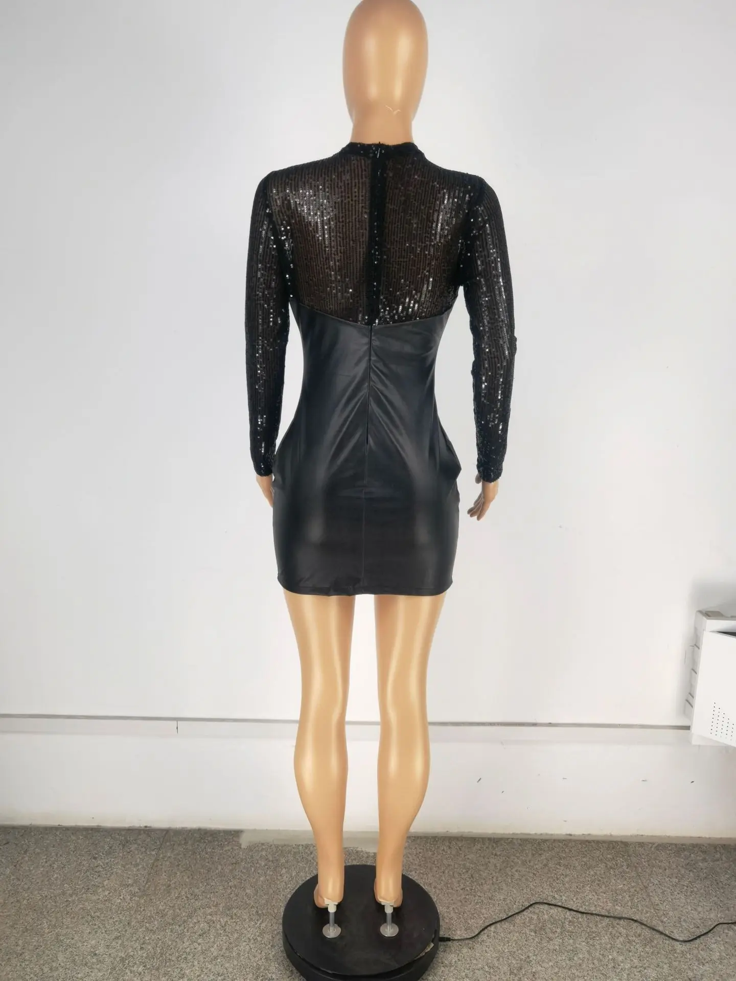 Felyn 2021 лучшее качество от известного бренда однотонное платье с круглым вырезом и