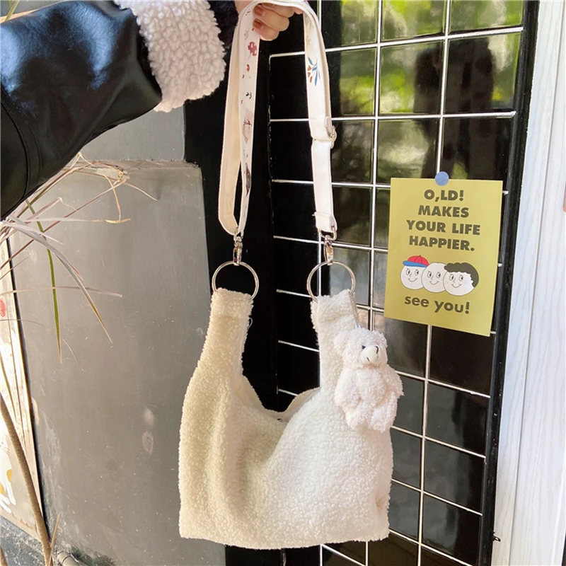 Оригинальная зимняя сумка Youda Женская плюшевая большой вместимости Большая