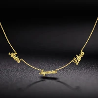sipuris custom multiple names necklace family jewelry nameplated pendant stainless steel letter choker necklace christmas gifts
