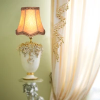 fuloon modern european style cloth fabrics lampshade for wall lamp candle chandelier table lamp shade covers clip on 6 pcs set