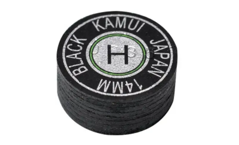 KAMUI наконечники для пула черные SS/S/M/H наконечники для снукера 11 мм/14 мм прочные наконечники аксессуары для бильярда профессиональные девять шариков - Цвет: Black-H-14mm