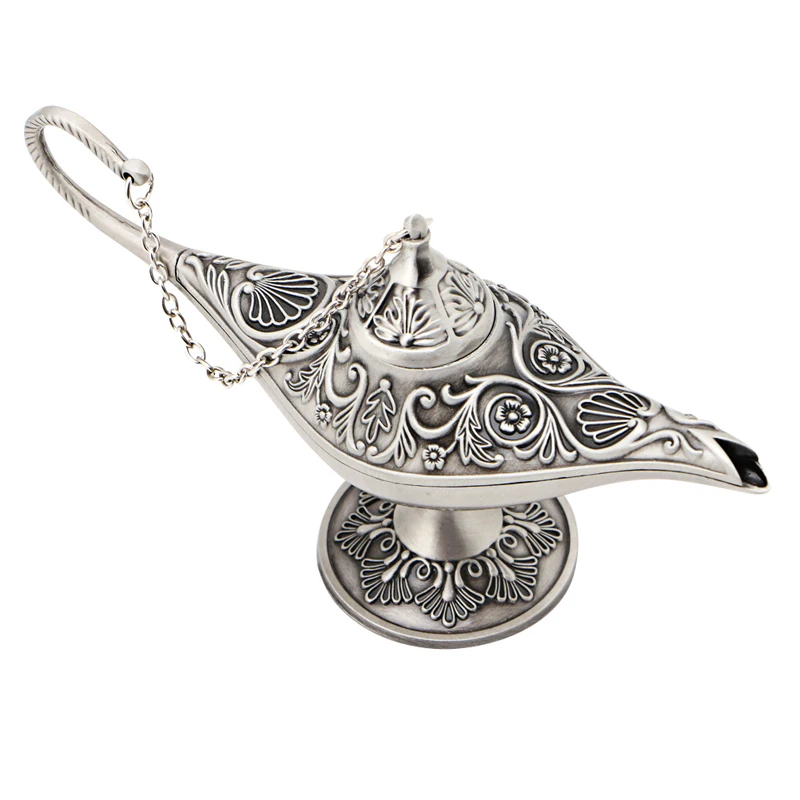 Серебристо легенда с рисунком &quotАладдин&quot Волшебный Джинн светильник желая