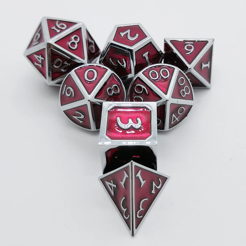7 шт. металлические игральные кости dnd ролевые для подземелья и драконов рпг-игры