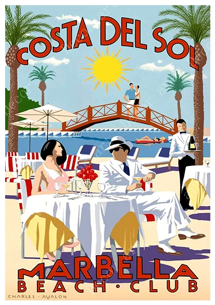 Испания путешествия холст живопись винтажные настенные постеры из крафт бумаги