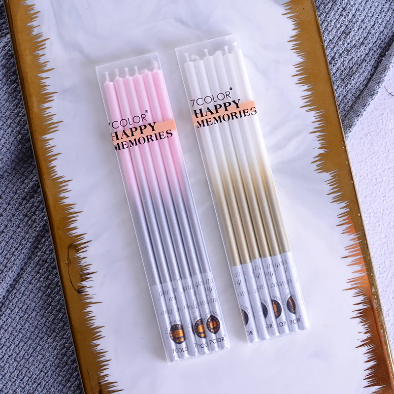 Высокое качество креативный Платиновый порошок Серебряный свадебный торт свеча