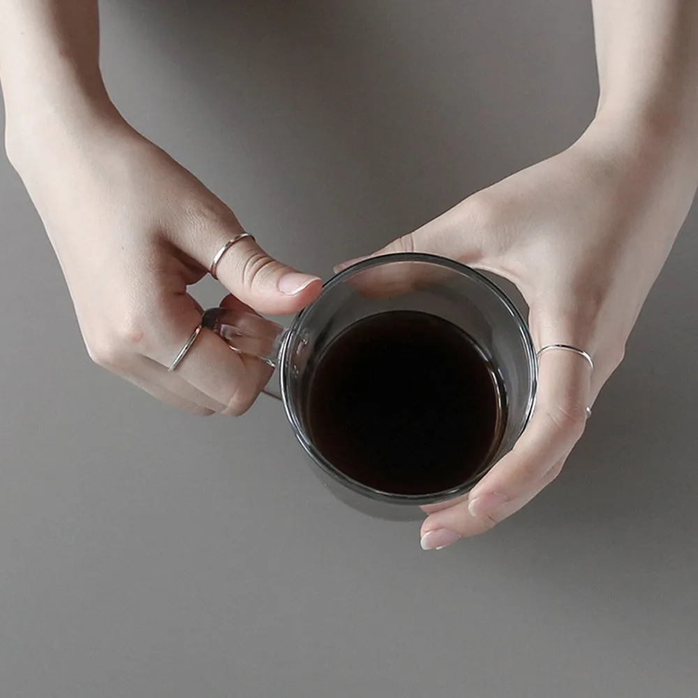 Кольцо S925 серебряного цвета простое студенческое серебряное кольцо Подарочная