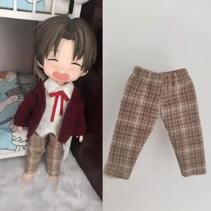 Ob11 брюки клетчатые брюки красивый узел свинья GSC глиняная кукла одежда брюки кукольные аксессуары