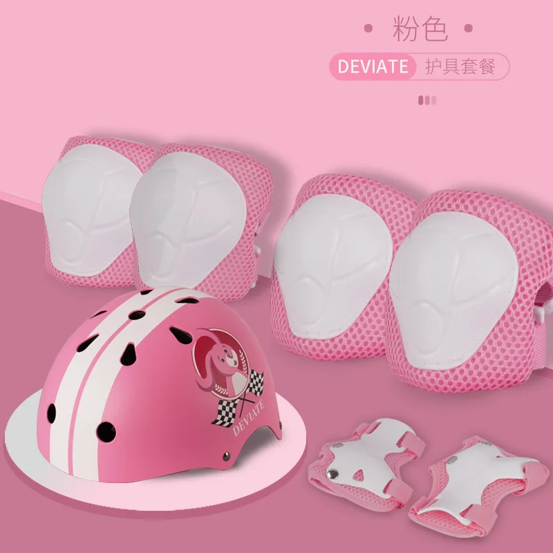 

Children's Roller Skating Plum Blossom Helmet, Scooter Bicycle Full-surround Helmet, Super Cute Cartoon Pattern Helmet