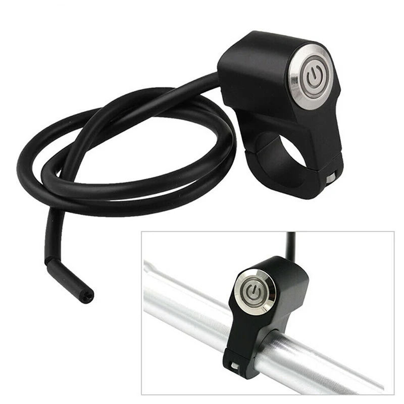

Motorcycle 22mm 7/8inch Handlebar Headlight Brake Fog Light ON-OFF Red LED Switch