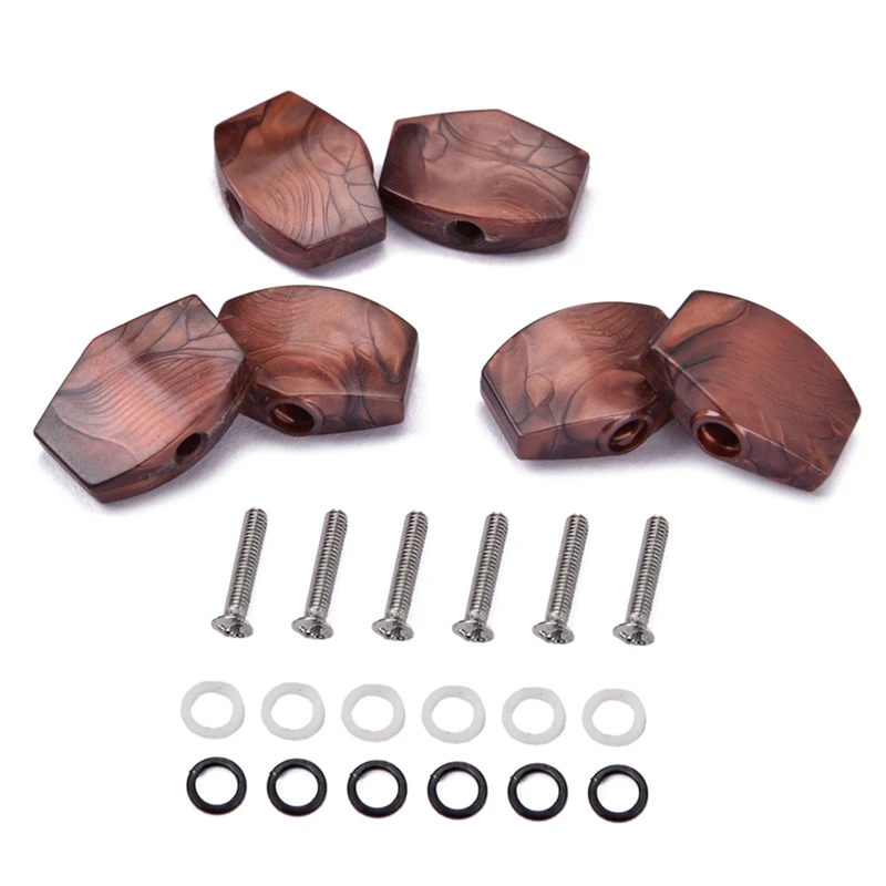 

6 Pcs/Set Guitar Tuning Peg Buttons, Tuning Pegs Knobs Machine Heads Buttons for Guitar