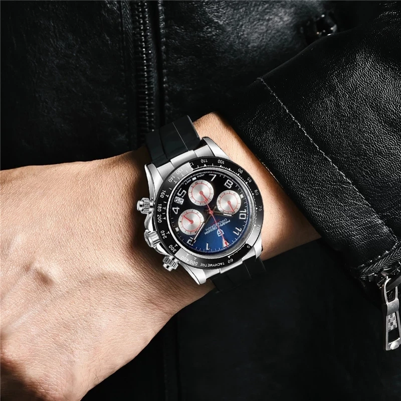 

PAGANI Design Quartz Watch Men's Top Luxury Brand Men's Wristwatches Fashion Silicone Wristband Waterproof Luminous Chronograph