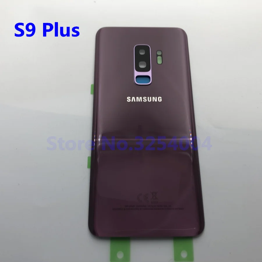 Чехол на заднюю батарейку S9 для samsung Galaxy S9 Plus G960F G965F Задняя стеклянная крышка корпуса+ клей+ рамка для объектива камеры