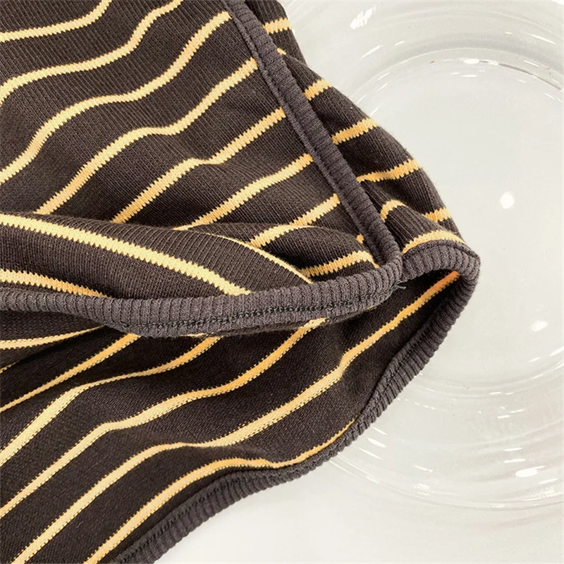 

Boys Oversized Striped Long Sleeve Sweatshirts Korean style Loose T-shirts Baby Kids Casual All-match O-Neck Tops