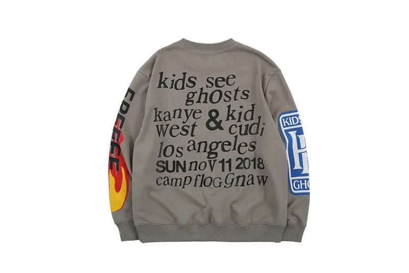 Толстовка с надписью Lucky Me I see Ghosts толстовка в стиле хип-хоп принтом пламени на