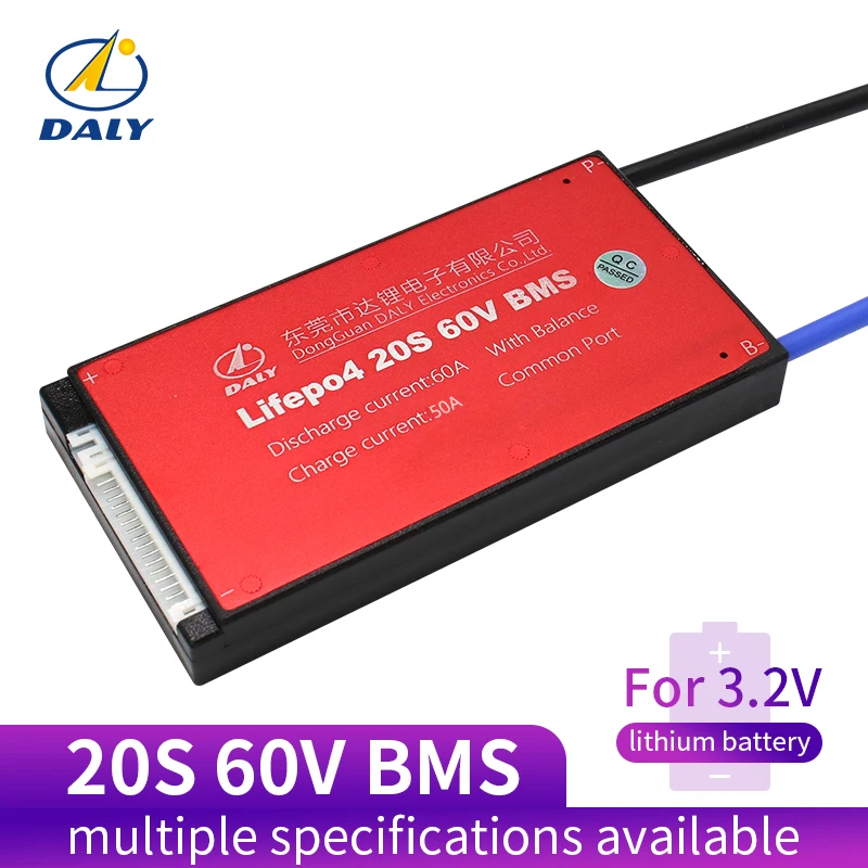 Daly 20S BMS 60V LiFePO4 система управления батареей BMS 30A 40A 50A 60A с низким током для литиевой батареи