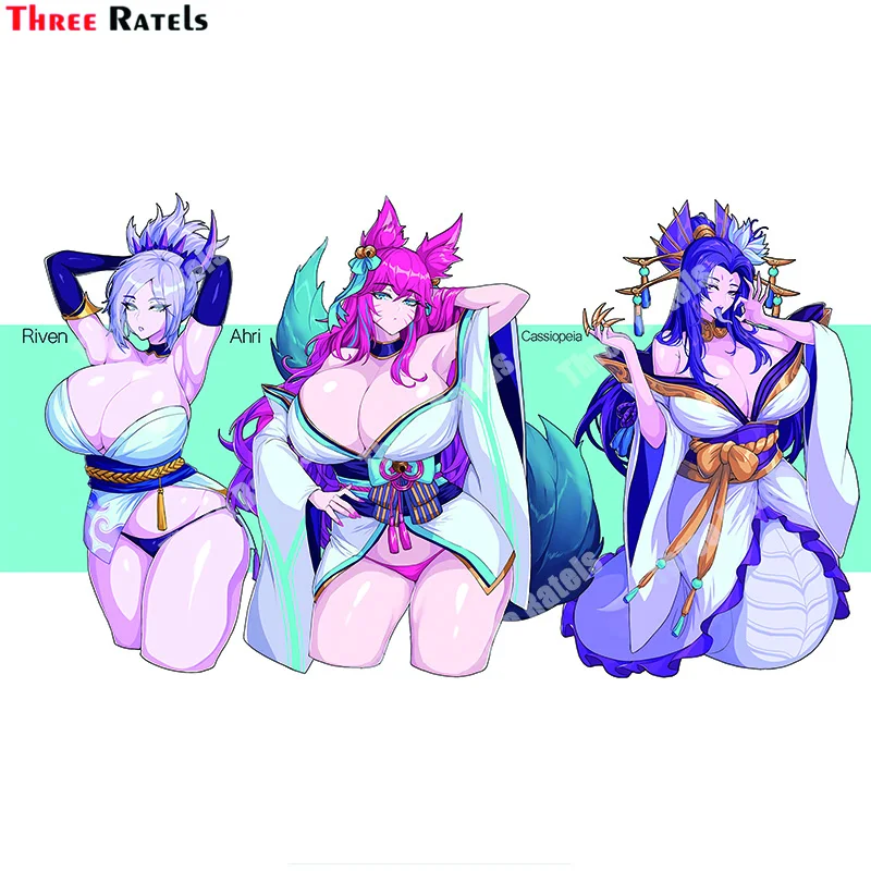 

Three Ratels A820 Ahri Riven Spirit Blossom Ahri Cassiopeia Du Couteau Spirit Blossom Riven Stickers And Decals Anime For Car