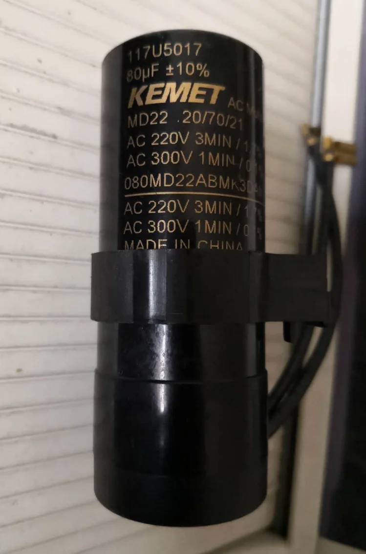 Original Novo Danfoss Geladeira Congelador Compressor Começar Capacitor Kemet 117u5017 80uf Ac220vac300v