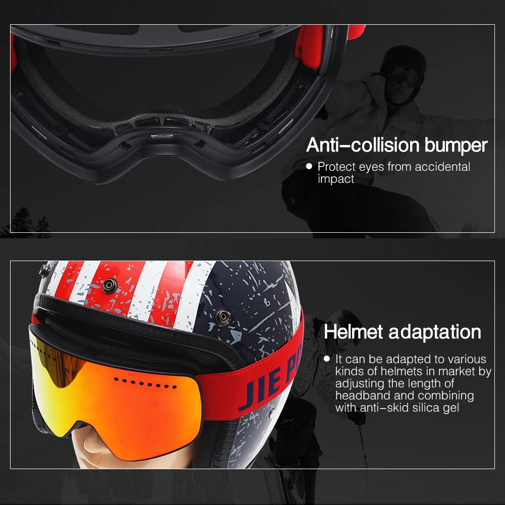 Новые магнитные сферические лыжные очки с мужские и женские уличные