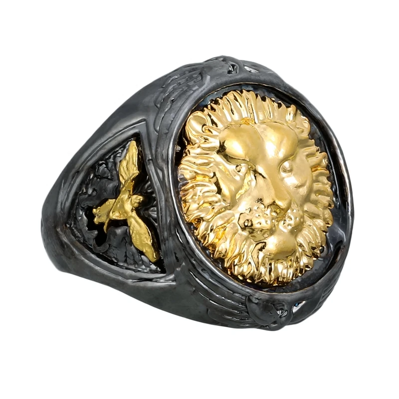 Кольцо в стиле хип хоп для мужчин ювелирное изделие из чистого золота