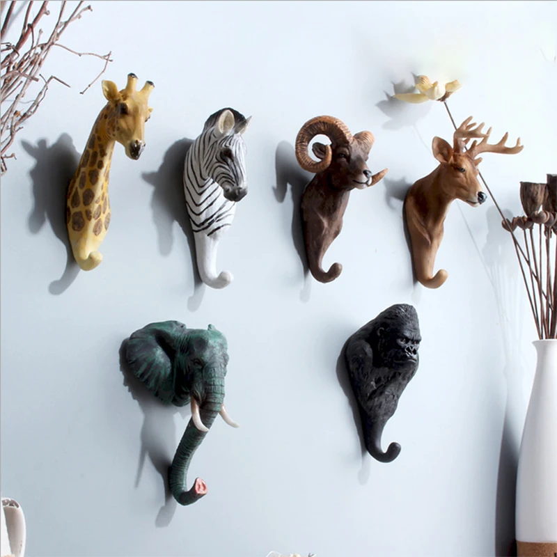 Coat Hanger Hanging Hooks Animal Clothing Display Racks Decor Wall Hook Hat Holder Decoration Home | Дом и сад