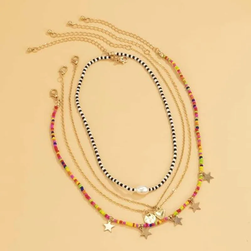 Модные женские богемные яркие Короткие ювелирные изделия ручной работы с