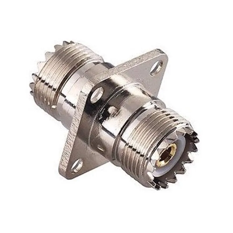 

SL16 UHF Female Plug Connector 4 Hole Flange Panel Mount RF Coaxial Adapters