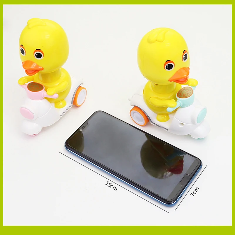 Детская Милая мультяшная заводная игрушка Желтая утка мотор для мальчиков и