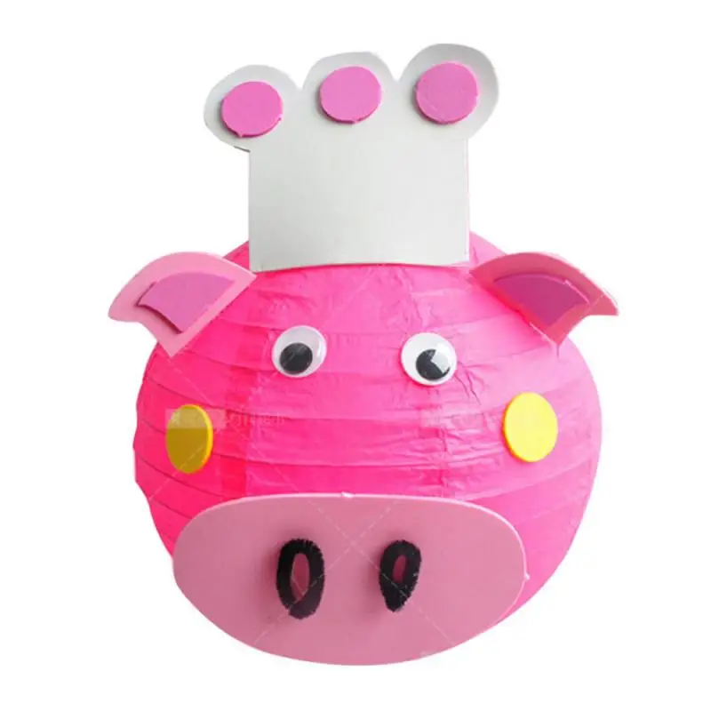 Новогодняя восточная культура благословение сделай сам фонарь животных цветной