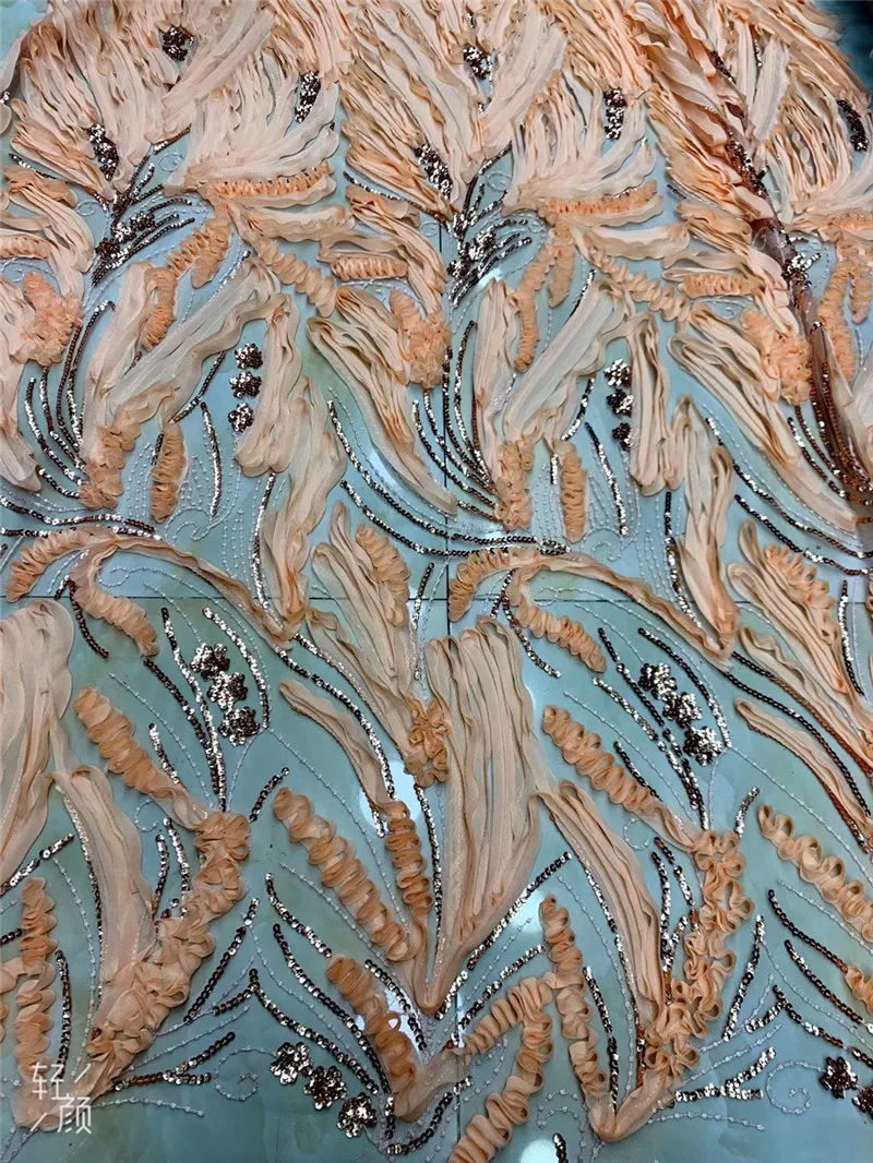 Высококачественная кружевная ткань с блестками французский тюль Кружевная