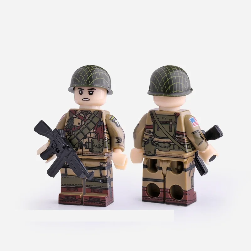 WW2 армия США авиационного дивизия оружие город полиция части Playmobil Мини фигурки строительный блок кирпич оригинальные игрушки