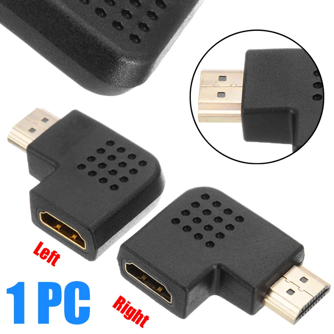 HDMI адаптер «Папа-мама» HD tv 1080P мужчин и женщин HDMI адаптеры конвертер 90 градусов угол поворота вправо/влево HDMI разъемы